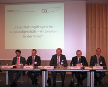 Am 8. Dezember 2009 veranstalteten der Bankenverband und der Ost-Ausschuss der Deutschen Wirtschaft gemeinsam eine Podiumsdiskussion zu „Finanzierungsfragen im Russlandgeschäft – Antworten in der Krise“.