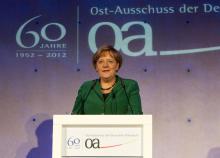 Nahm sich eineinhalb Stunden Zeit, um dem Ost-Ausschuss zu seinem Jubiläum zu gratulieren: Bundeskanzlerin Angela Merkel. Foto: Marc Darchinger