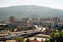 Blick auf das Zentrum der mazedonischen Hauptstadt Skopje. Foto: Andreas Metz