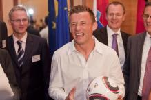 Überraschungsgast des Wirtschaftsforums: Ivica Olić, kroatischer Fuißballer in Diensten des FC Bayern. Foto: Tomislav Marić