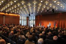Angela Merkel bei der Wirtschaftskonferenz 2015