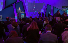 Litauens Außenminister Linkevičius bei der Eröffnung der Smart Country Convention 2019. Foto: Messe Berlin GmbH