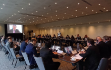 BU: Beim Treffen des Berliner Eurasischen Klubs in Brüssel ging es um Kasachstans Weg in die Klimaneutralität. Foto: Evgeniya Temnaya