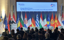 Wirtschaftsminister Robert Habeck eröffnete das Wirtschaftsforum zu den Ländern des Westlichen Balkans und rief zu einer stärkeren regionalen Zusammenarbeit auf. Foto: Metz/Ost-Ausschuss