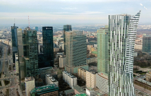 Blick aus dem Varso-Tower auf die Skyline Warschaus. Foto: J. Böhlmann
