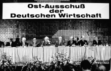 Michail Gorbatschow und Eduard Schewardnadse 1989 beim Ost-Ausschuss in Köln. Foto: OA-Archiv