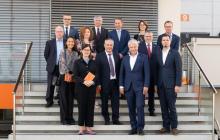 Ost-Ausschuss Delegation besucht den Standort seines Mitgliedsunternehmens Gebrüder Weiss nahe Tiflis. Foto: Gebrüder Weiss 