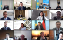 Online-Gespräch mit Vize-Premier Sklyar; Foto: OA/E.Kinsbruner