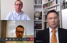 Videokonferenz mit Vertretern der Logistikbranche