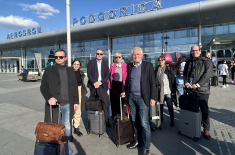 Ankunft von Mitgliedern der Ost-Ausschuss-Delegation am Flughafen Podgorica. Foto: A.Metz