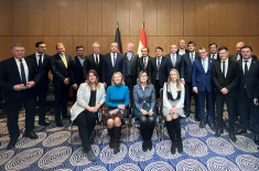 Die tadschikischen Delegation mit  Ost-Ausschuss-Mitgliedern in Berlin. Foto: Ost-Ausschuss