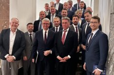 Nach dem Arbeitstreffen mit Vize-Ministerpräsident und Wirtschaftsminister Karel Havlíček. Foto: Ost-Ausschuss