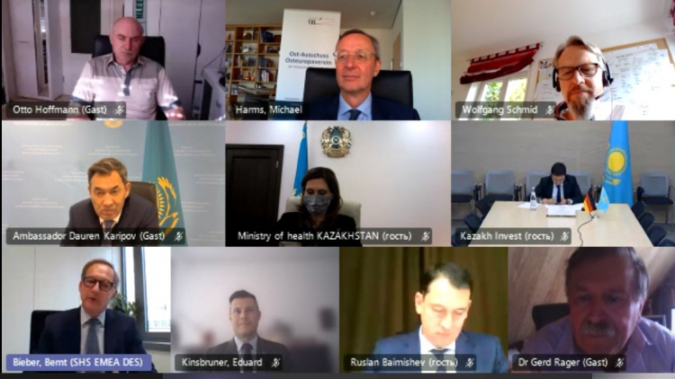 Virtuelles Treffen mit der kasachischen Regierung unter Leitung von OA-Geschäftsführer Michael Harms