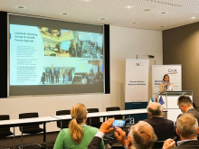 Martina Unseld eröffnete von Seiten des Arbeitskreises Gesundheitswirtschaft das Forum. Foto: P. Hristova