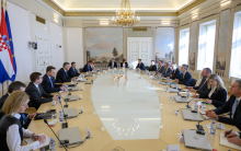 OA-Delegation im Gespräch mit Premierminister Andrej Plenkovic. Foto: Government of the Republic of Croatia (Vlada RH)