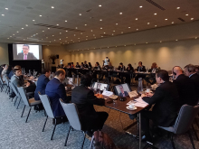 BU: Beim Treffen des Berliner Eurasischen Klubs in Brüssel ging es um Kasachstans Weg in die Klimaneutralität. Foto: Evgeniya Temnaya