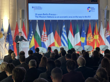 Wirtschaftsminister Robert Habeck eröffnete das Wirtschaftsforum zu den Ländern des Westlichen Balkans und rief zu einer stärkeren regionalen Zusammenarbeit auf. Foto: Metz/Ost-Ausschuss