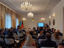 Podiumsdiskussion zur Bildungs- und Wissenschaftskooperation zwischen Kasachstan und Deutschland. Foto: OA/E. Temnaya