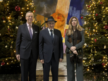 Paschinyan wurde im Haus der Deutschen Wirtschaft von Ost-Ausschuss-Geschäftsführer Michael Harms und DIHK-Bereichsleiterin Nicole Renvert begrüßt. Foto: A. Metz
