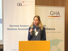 Martina Unseld eröffnete von Seiten des Arbeitskreises Gesundheitswirtschaft das Forum. Foto: Andreas Metz