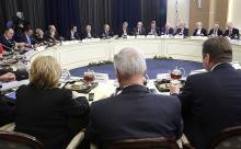 Eine OAOEV-Delegation traf Präsident Putin in Sotschi Foto: Kremlin.ru