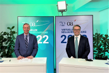 OA-Geschäftsführer Michael Harms im Gespräch mit dem Staatsminister des Auswärtigen Amtes Dr. Tobias Lindner