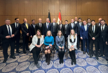 Die tadschikischen Delegation mit  Ost-Ausschuss-Mitgliedern in Berlin. Foto: Ost-Ausschuss