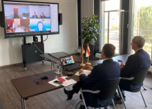 Online-Meeting tadschikischen Vize-Premierminister Said Davlatali; Foto: Ost-Ausschuss