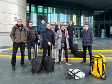 Erste deutsche Wirtschaftsdelegation seit Kriegsbeginn in der Ukraine. Foto: Mareike Müller