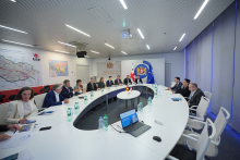 Die Delegation mit Staatsekretär Giegold (5.v.li). und AK-Sprecher Siewert (3.v.li.) bei Vize-Ministerin Kvrivishvili (2.v.re). Foto: Nino Burjanadze